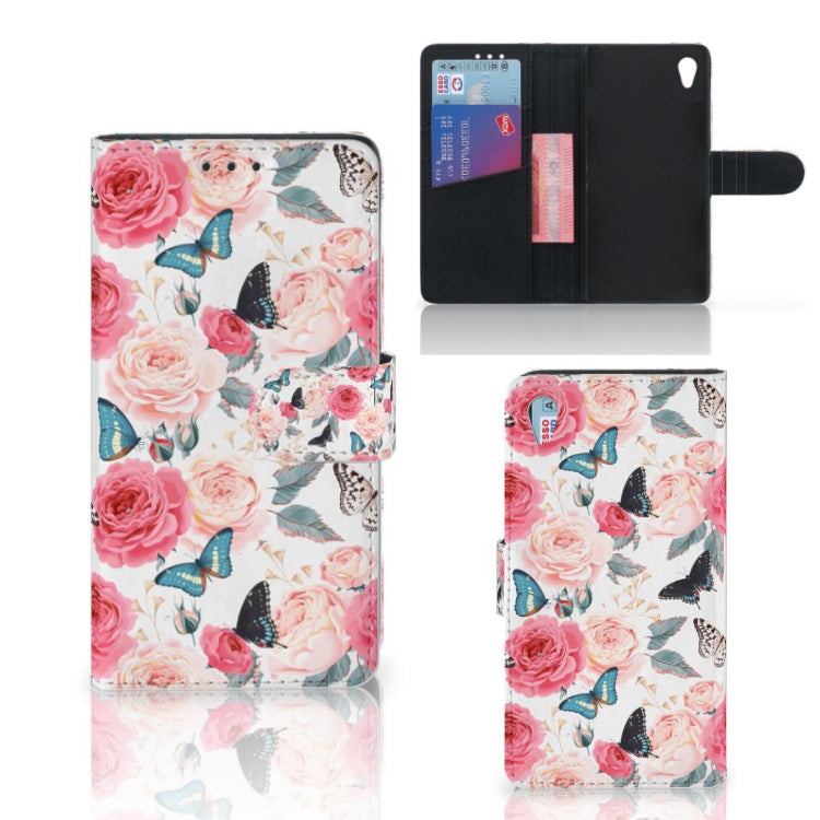 Sony Xperia Z3 Hoesje Butterfly Roses