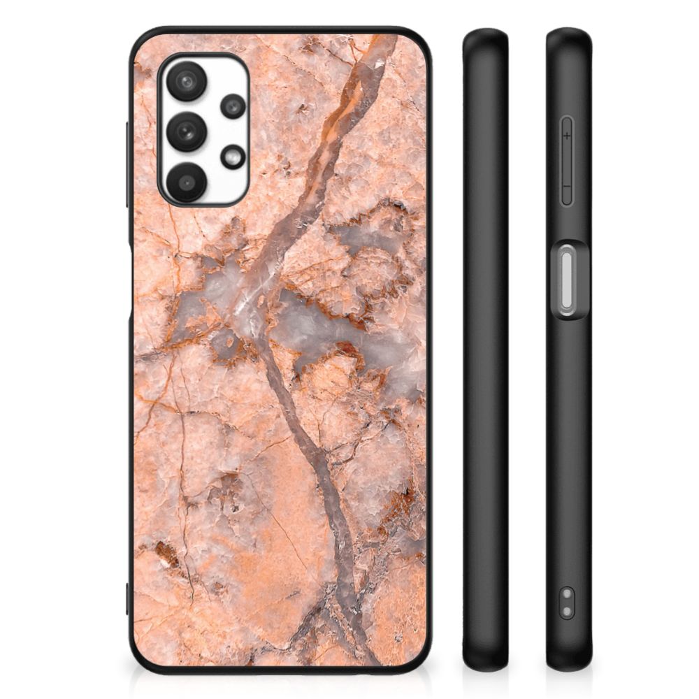 Samsung Galaxy A32 5G Marmeren Print Telefoonhoesje Marmer Oranje B2C Telecom