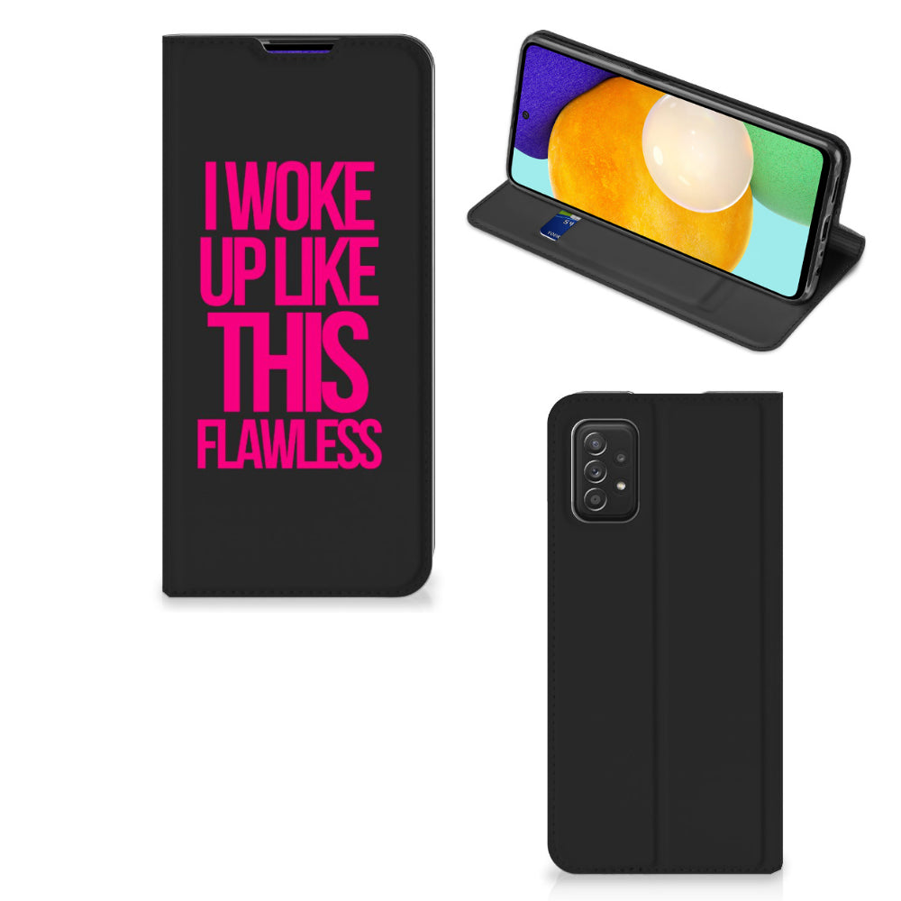 Samsung Galaxy A03s Hoesje met tekst Woke Up - Origineel Cadeau Zelf Maken