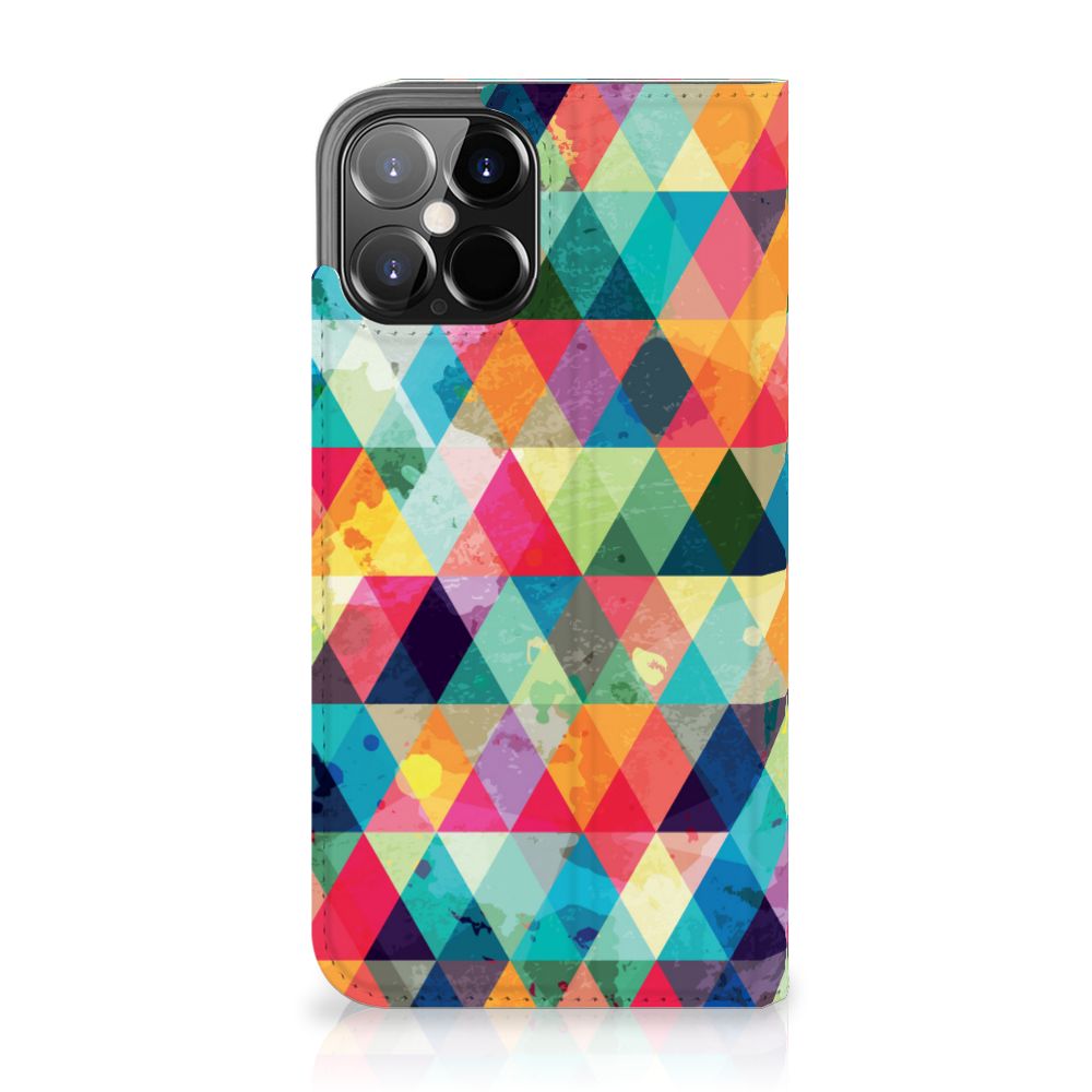 iPhone 12 Pro Max Hoesje met Magneet Geruit - B2C Telecom