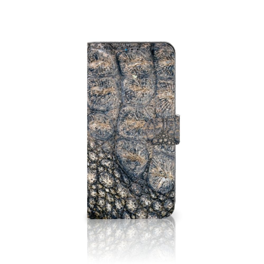 Motorola Moto G9 Play | E7 Plus Telefoonhoesje met Pasjes Krokodillenprint