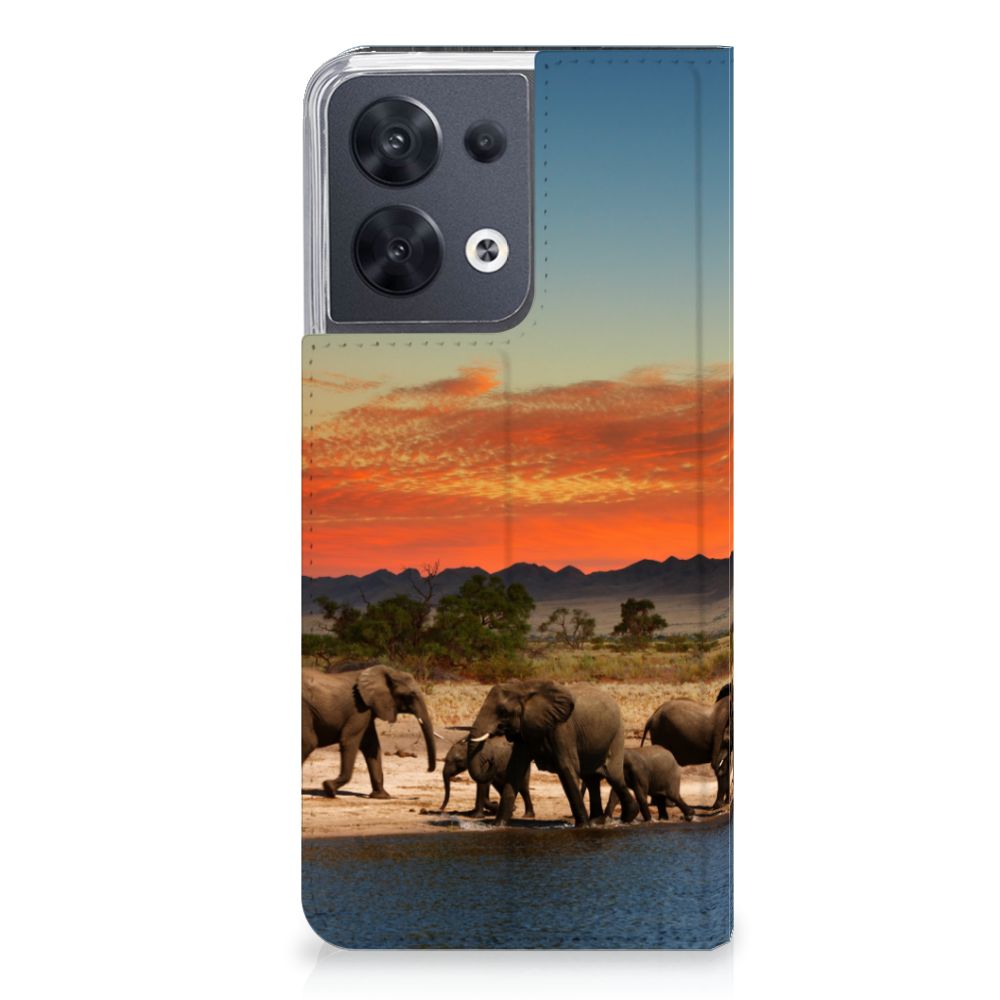 OPPO Reno8 Hoesje maken Olifanten - B2C Telecom