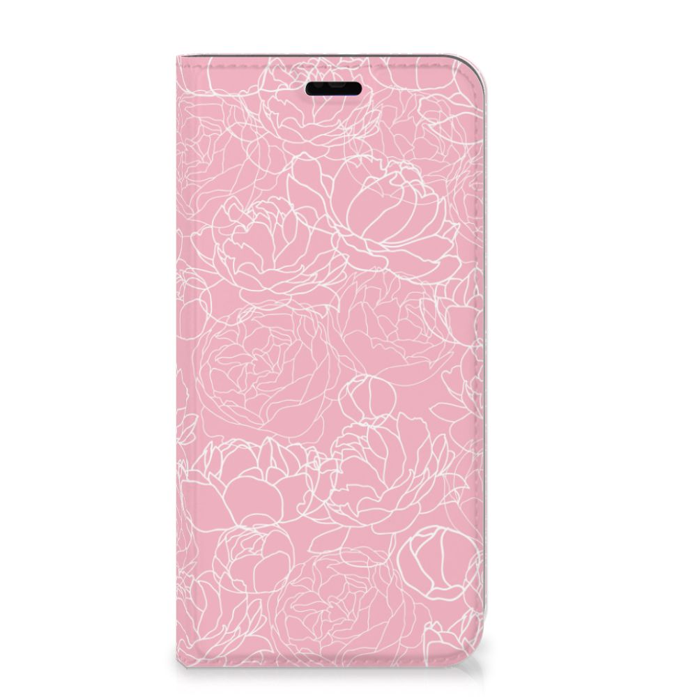 Huawei P Smart Plus Smart Cover White Flowers