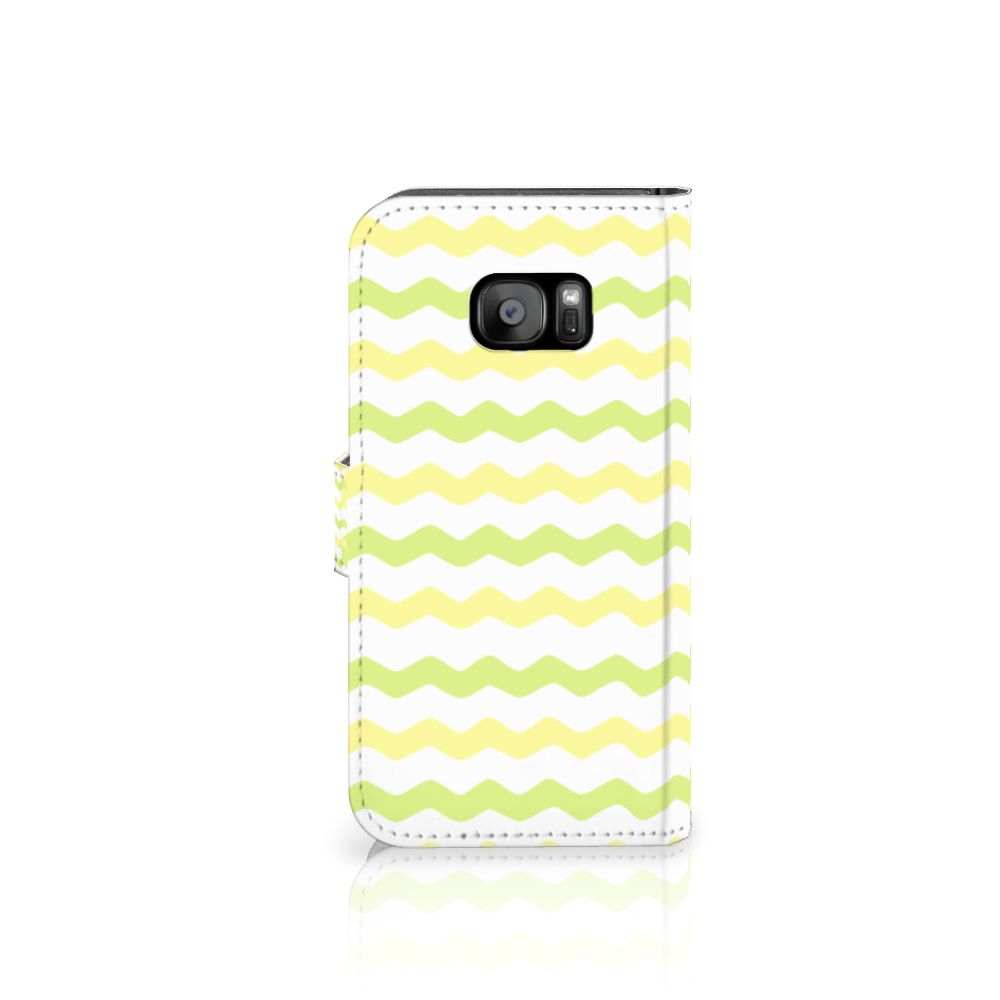 Samsung Galaxy S7 Edge Telefoon Hoesje Waves Yellow