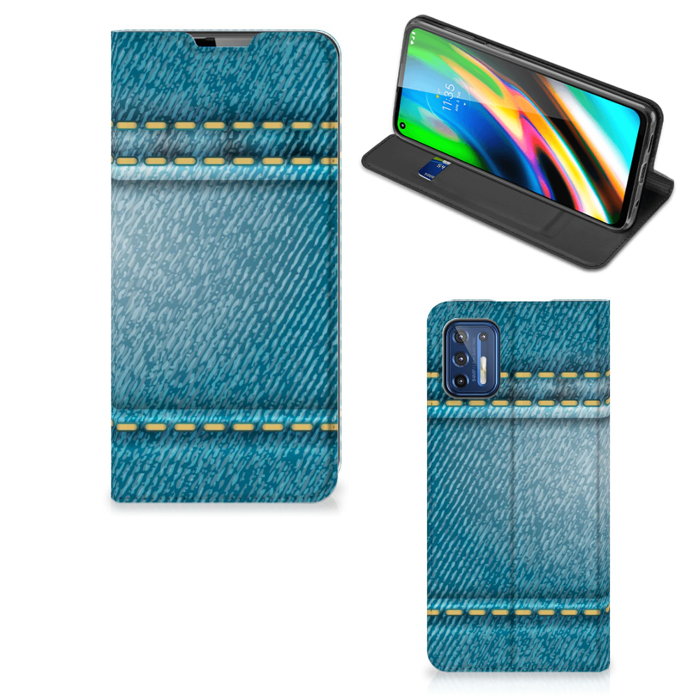 Motorola Moto G9 Plus Hippe Standcase Jeans - B2C Telecom