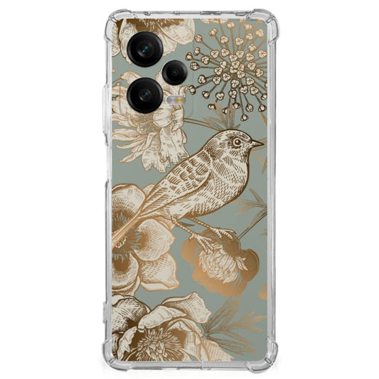 Case voor Xiaomi Redmi Note 12 Pro Vintage Bird Flowers