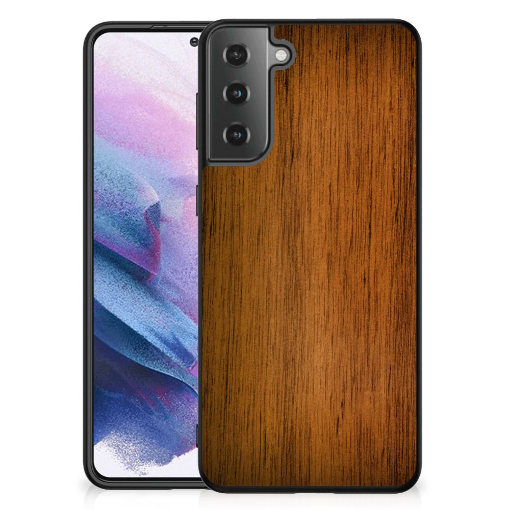 Samsung Galaxy S21 Plus Houten Print Telefoonhoesje Donker Hout B2C Telecom