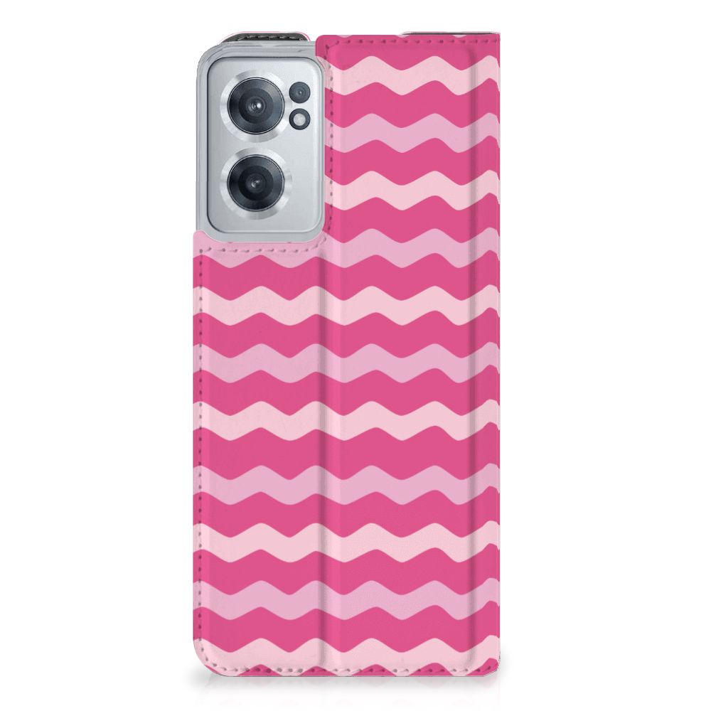 OnePlus Nord CE 2 5G Hoesje met Magneet Waves Pink - B2C Telecom