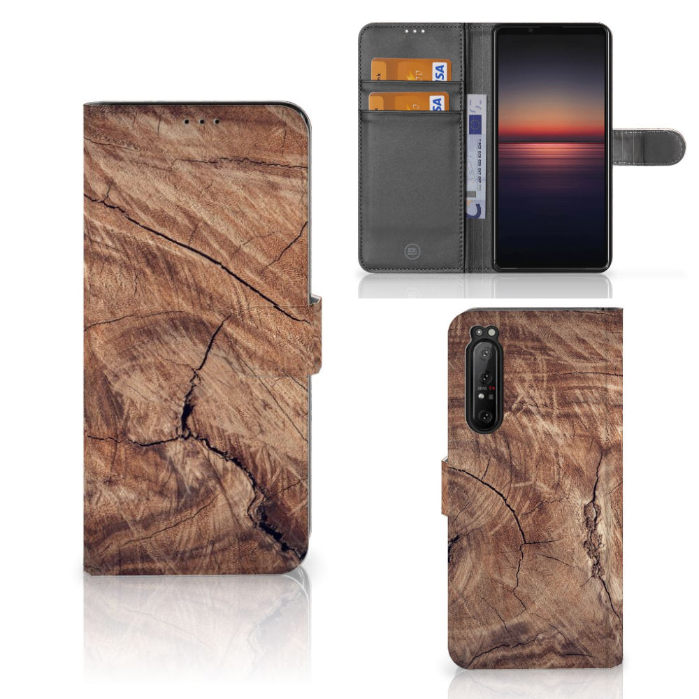 Sony Xperia 1 II Book Style Case Tree Trunk