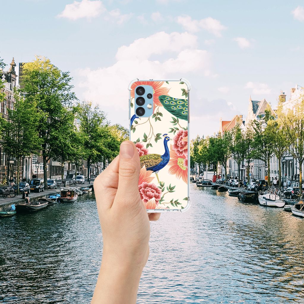 Case Anti-shock voor Samsung Galaxy A13 (4G) Pink Peacock B2C Telecom
