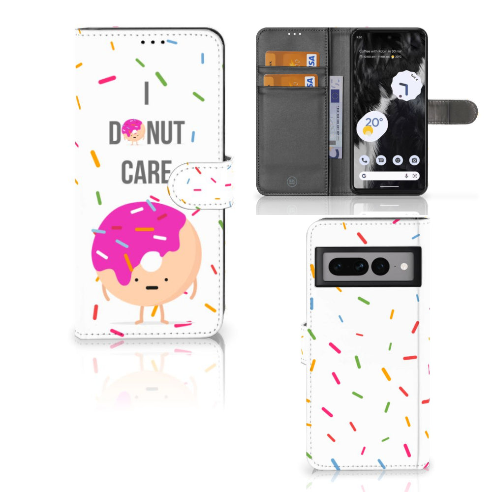 Google Pixel 7 Pro Book Cover Donut Roze