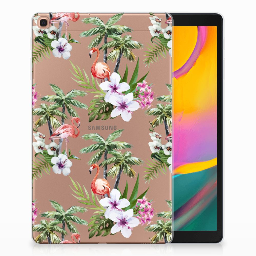 Samsung Galaxy Tab A 10.1 (2019) Back Case Flamingo Palms