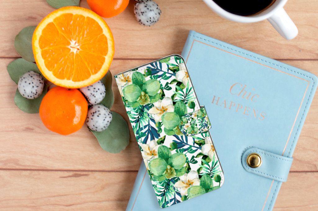 Samsung Galaxy A32 4G Hoesje Orchidee Groen