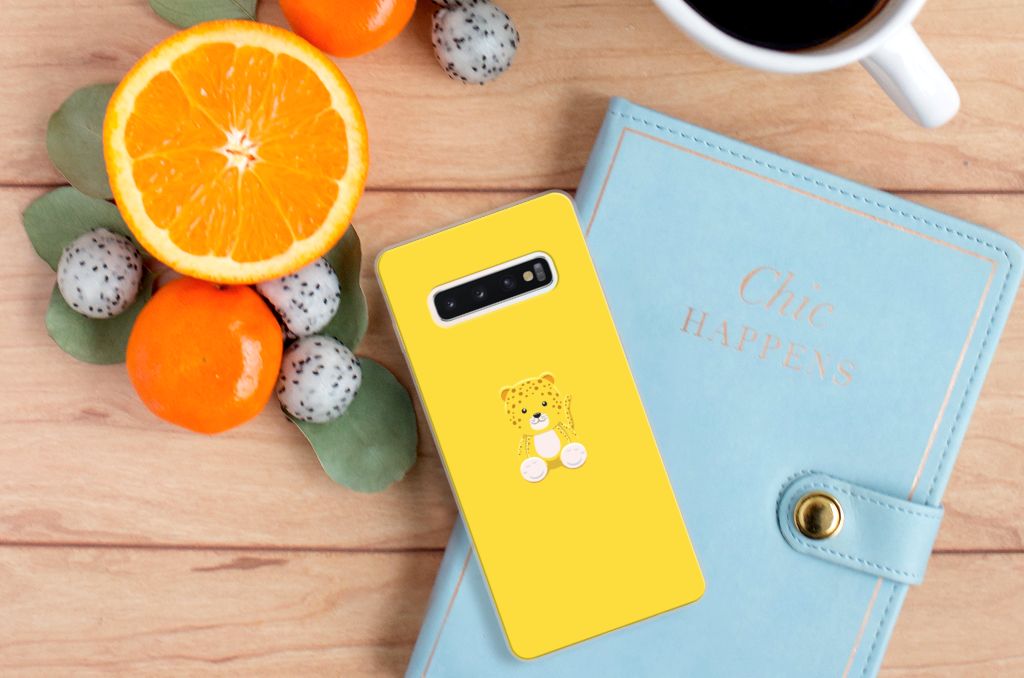 Samsung Galaxy S10 Plus Telefoonhoesje met Naam Baby Leopard