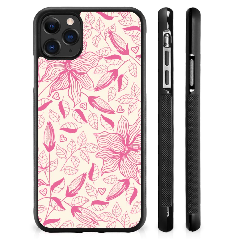 Apple iPhone 11 Pro Max Skin Case Pink Flowers B2C Telecom