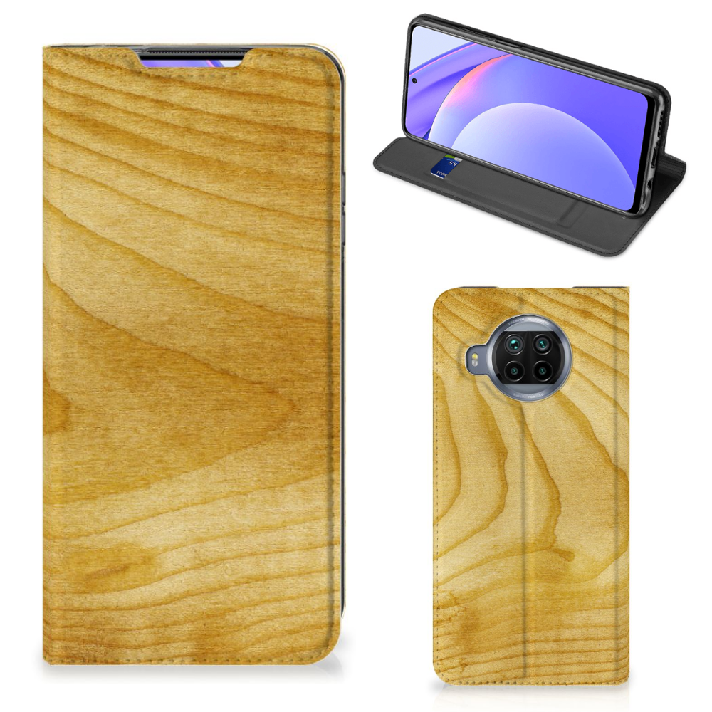 Xiaomi Mi 10T Lite Book Wallet Case Licht Hout - B2C Telecom