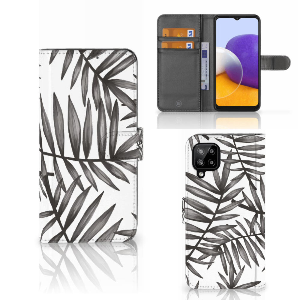 Samsung Galaxy A22 4G | M22 Hoesje Leaves Grey