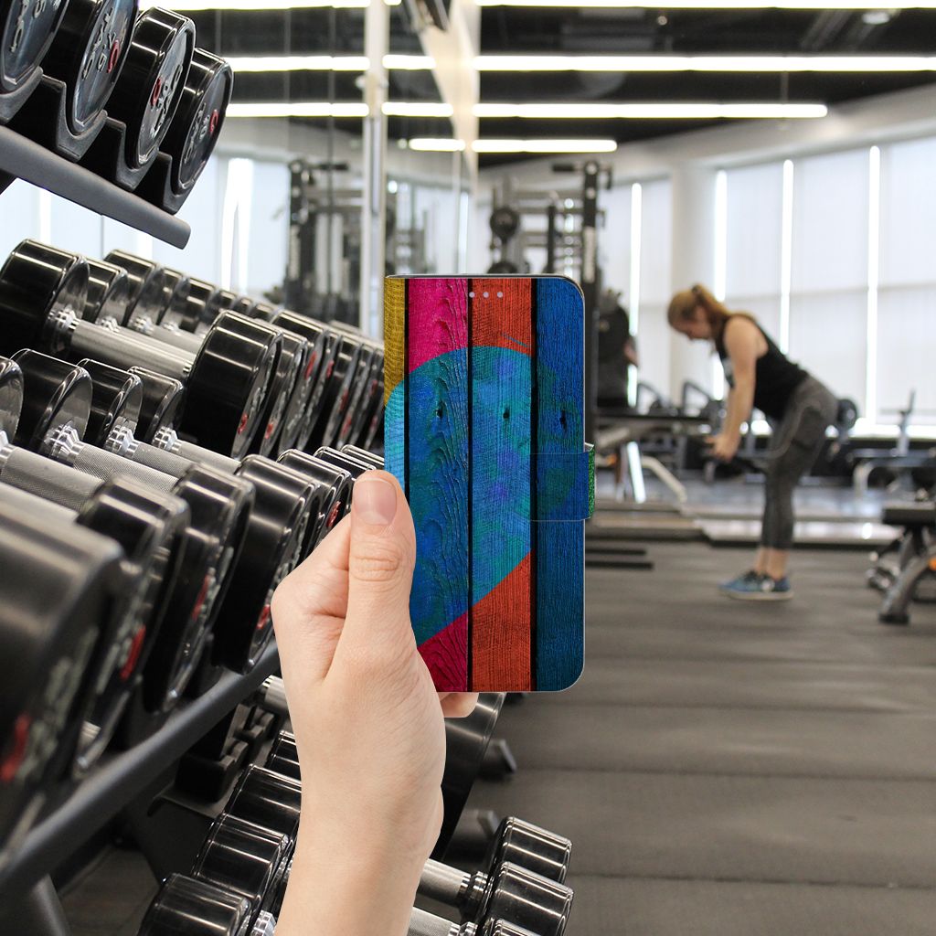 OnePlus Nord CE 5G Book Style Case Wood Heart - Cadeau voor je Vriend