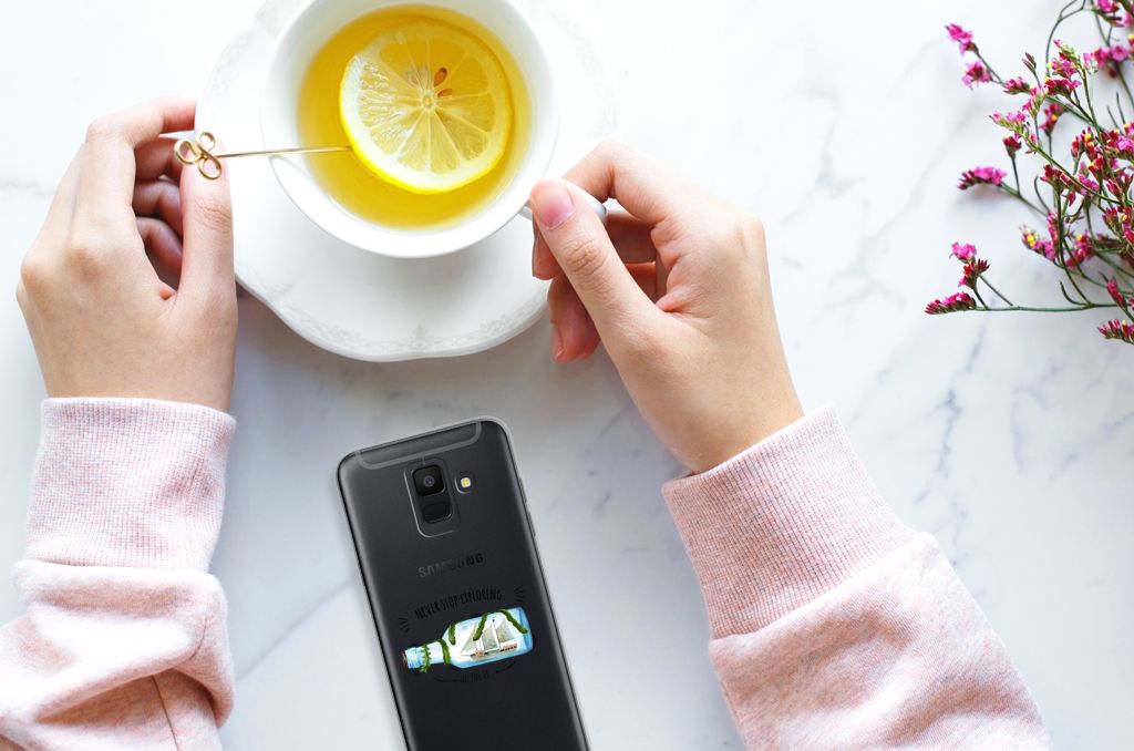 Samsung Galaxy A6 (2018) Telefoonhoesje met Naam Boho Bottle