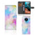 Hoesje Xiaomi Poco F2 Pro Watercolor Light in pastel kleuren met pasjeshouder en smartphone.