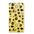 Mobiel BookCase iPhone 15 Plus Punk Geel met een uniek design van zwarte symbolen op felle gele achtergrond.