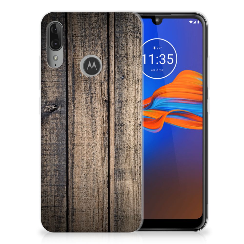 Motorola Moto E6 Plus Bumper Hoesje Steigerhout