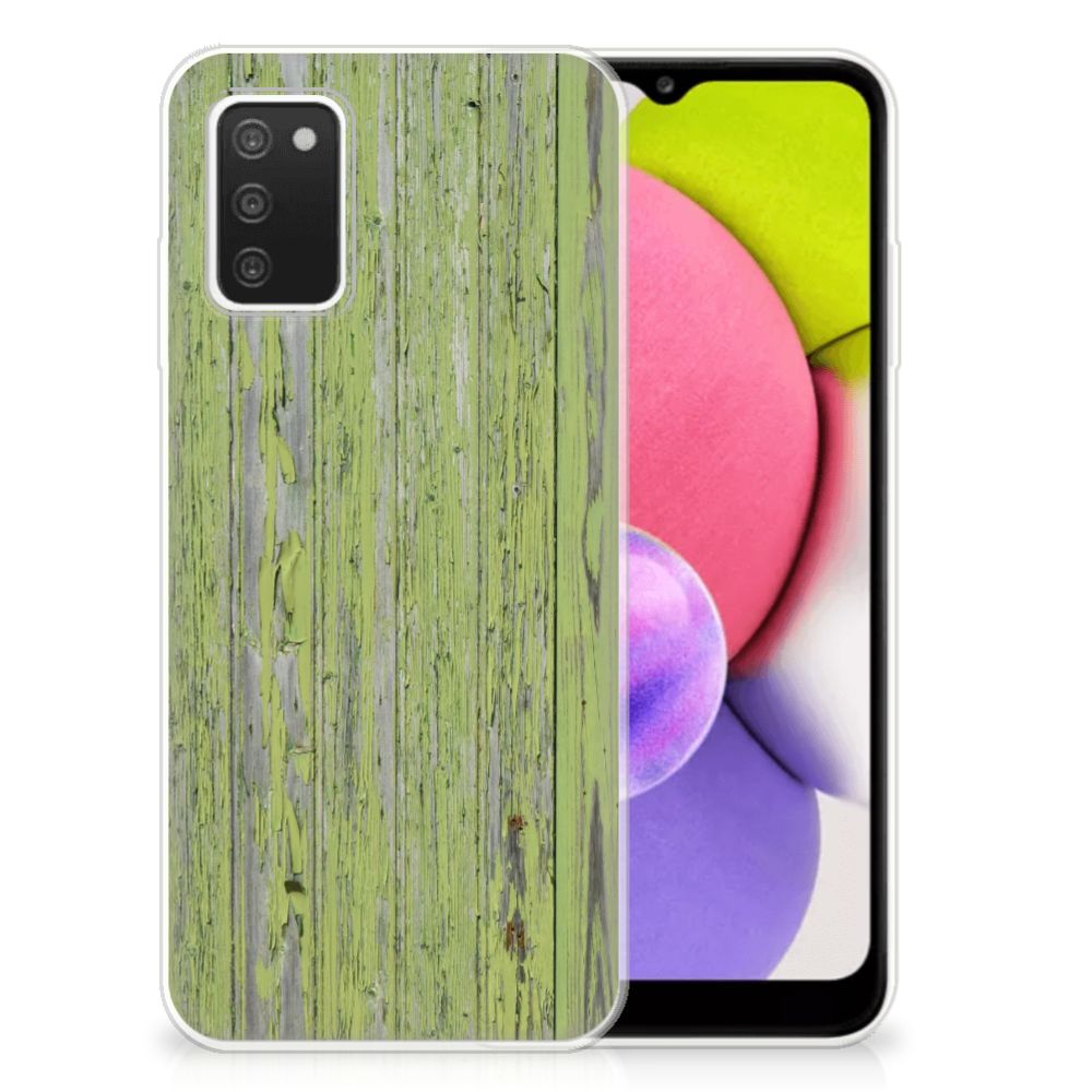 Samsung Galaxy A03S Bumper Hoesje Green Wood B2C Telecom