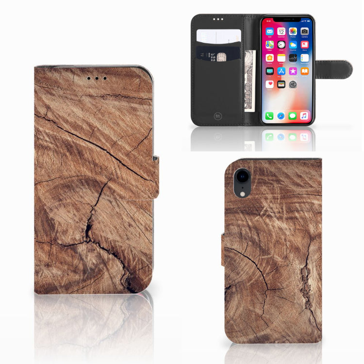 Apple iPhone Xr Book Style Case Tree Trunk