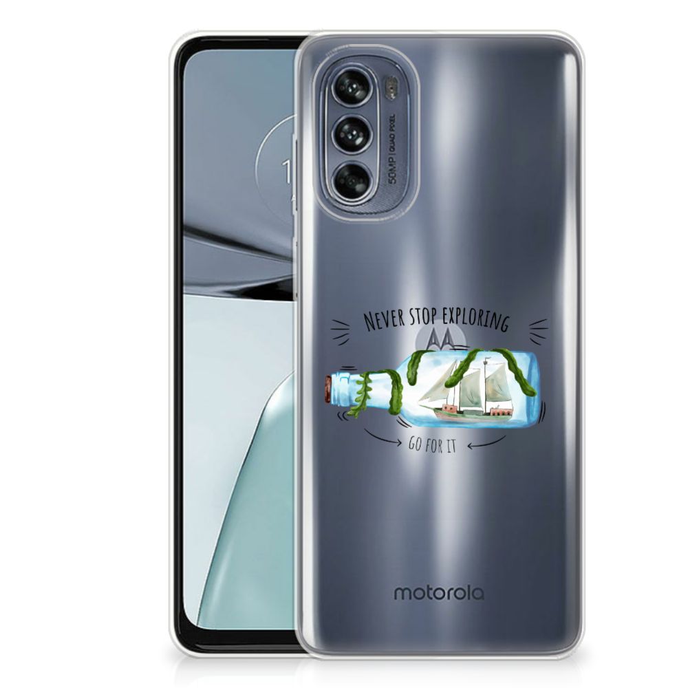 Motorola Moto G62 5G Telefoonhoesje met Naam Boho Bottle