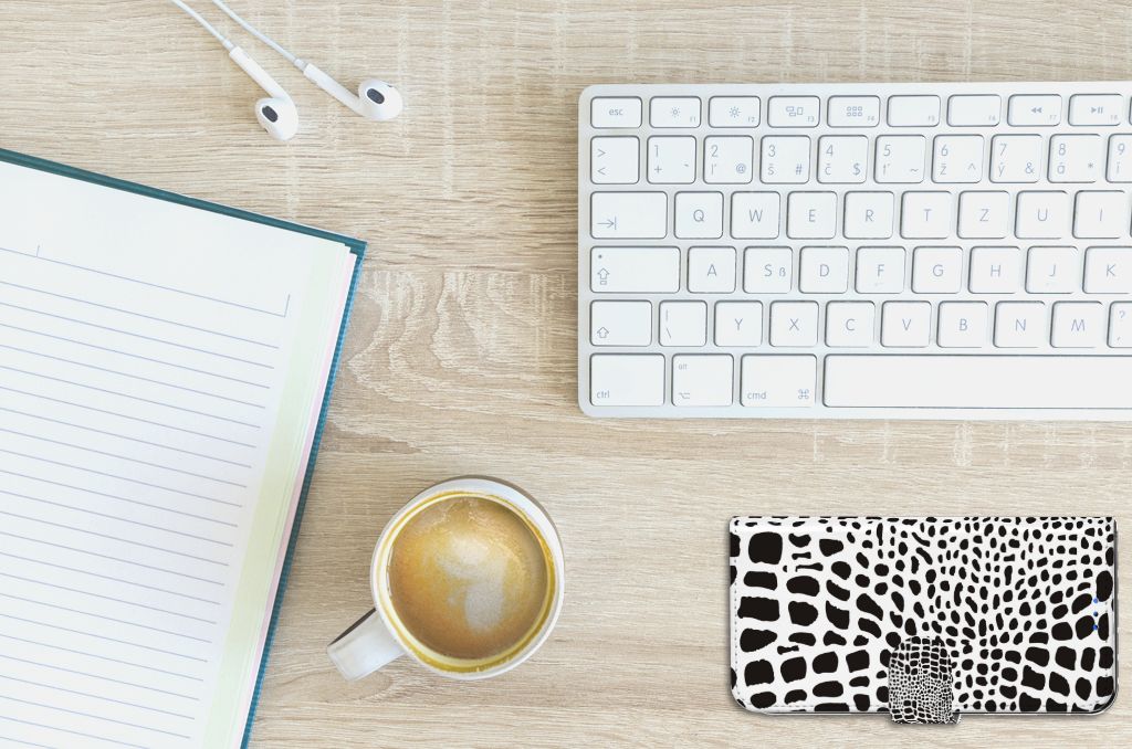 Huawei P Smart 2020 Telefoonhoesje met Pasjes Slangenprint