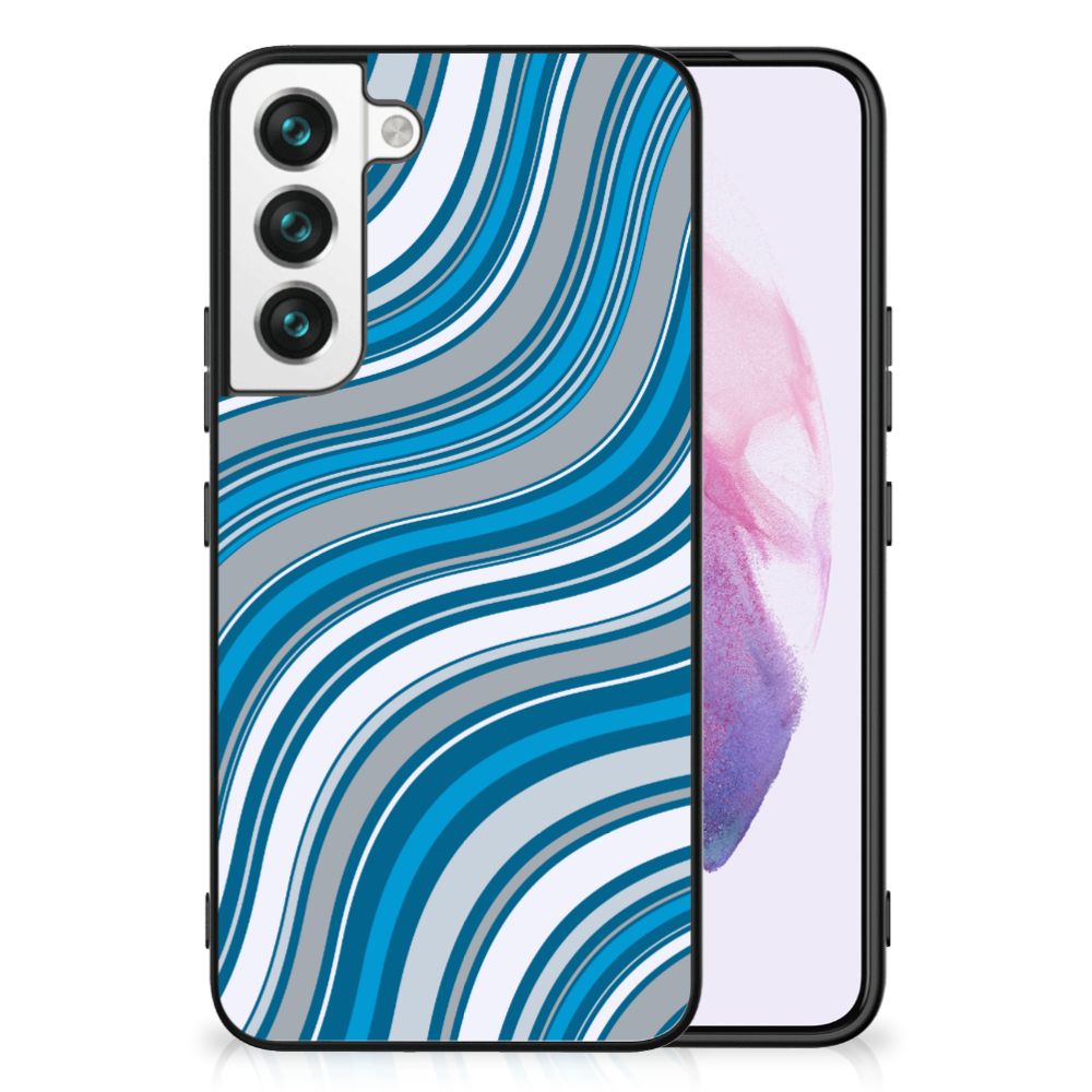 Samsung Galaxy S22 Back Case Waves Blue