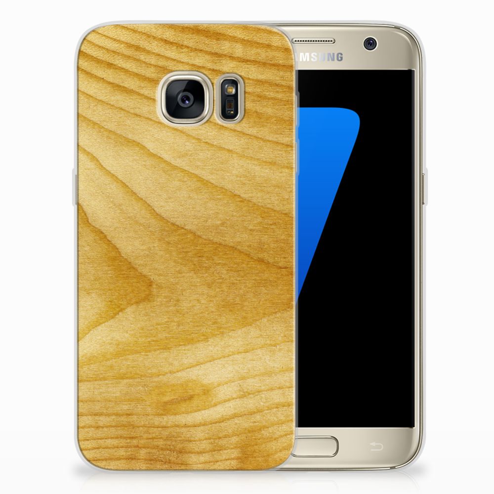 Samsung Galaxy S7 Bumper Hoesje Licht Hout
