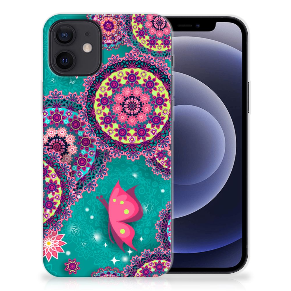 iPhone 12 | 12 Pro (6.1") Hoesje maken Cirkels en Vlinders