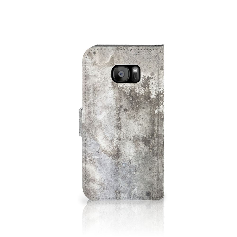 Samsung Galaxy S7 Edge Bookcase Beton Print