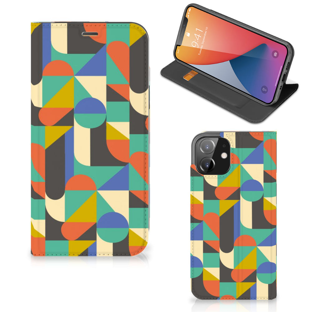 iPhone 12 | iPhone 12 Pro Hoesje met Magneet Funky Retro