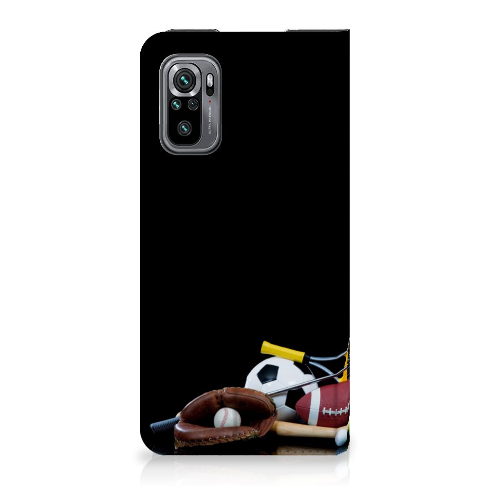 Xiaomi Redmi Note 10/10T 5G | Poco M3 Pro Hippe Standcase Sports with various sport equipment design.