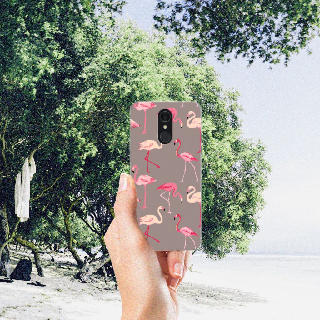 LG Q7 TPU Hoesje Flamingo