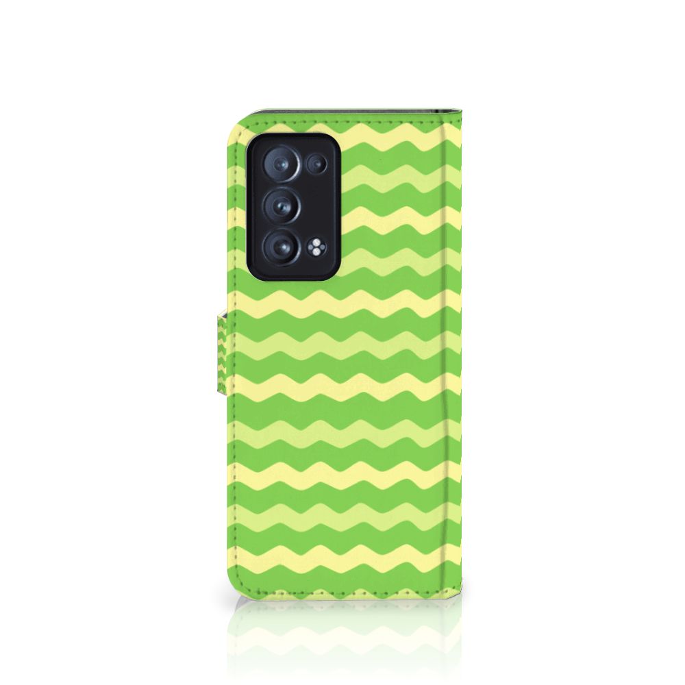 OPPO Reno 6 Pro Plus 5G Telefoon Hoesje Waves Green