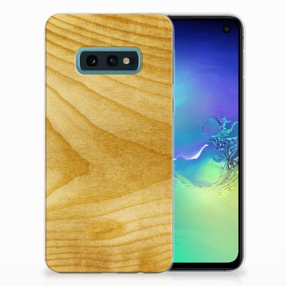 Samsung Galaxy S10e Bumper Hoesje Licht Hout