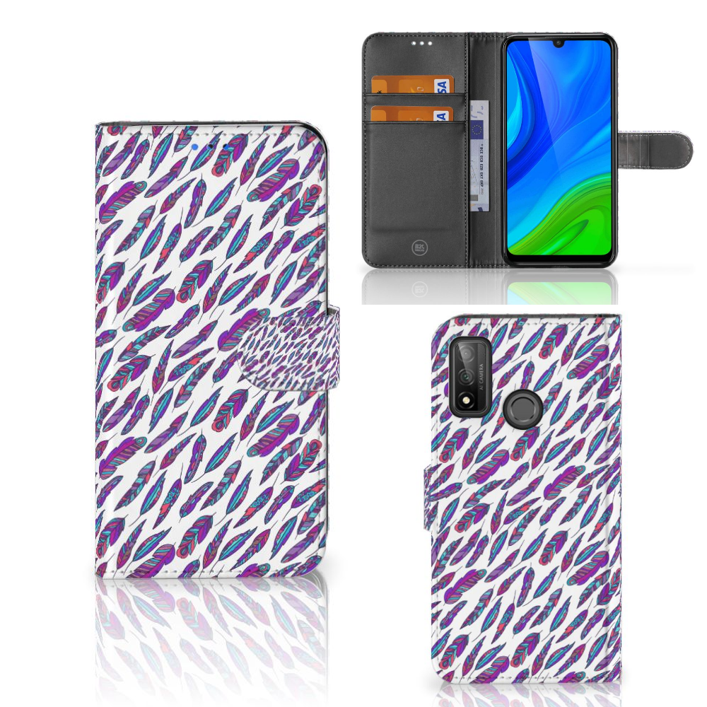 Huawei P Smart 2020 Telefoon Hoesje Feathers Color
