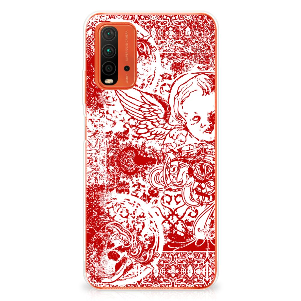 Silicone Back Case Xiaomi Poco M3 Angel Skull Rood