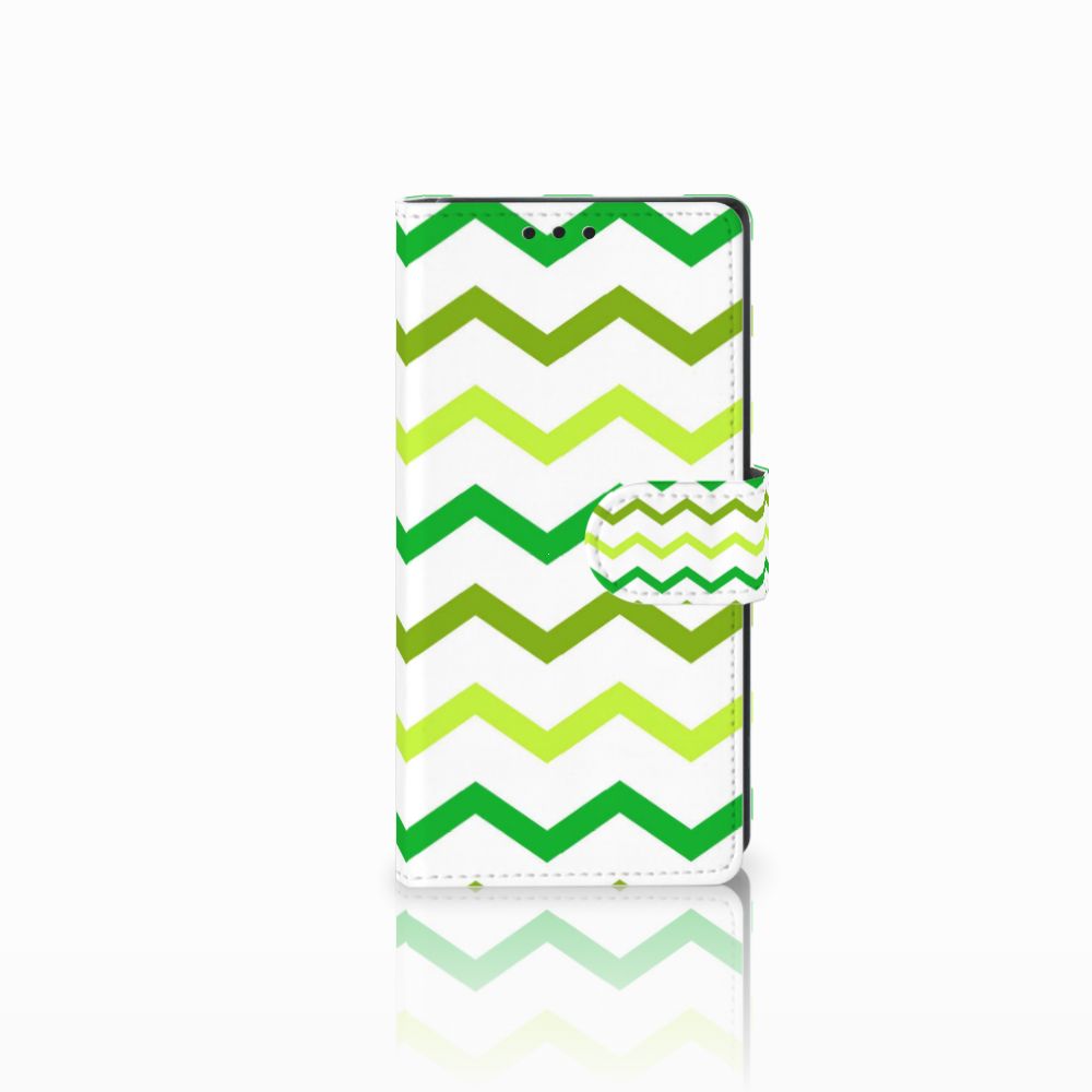 Sony Xperia XA1 Telefoon Hoesje Zigzag Groen