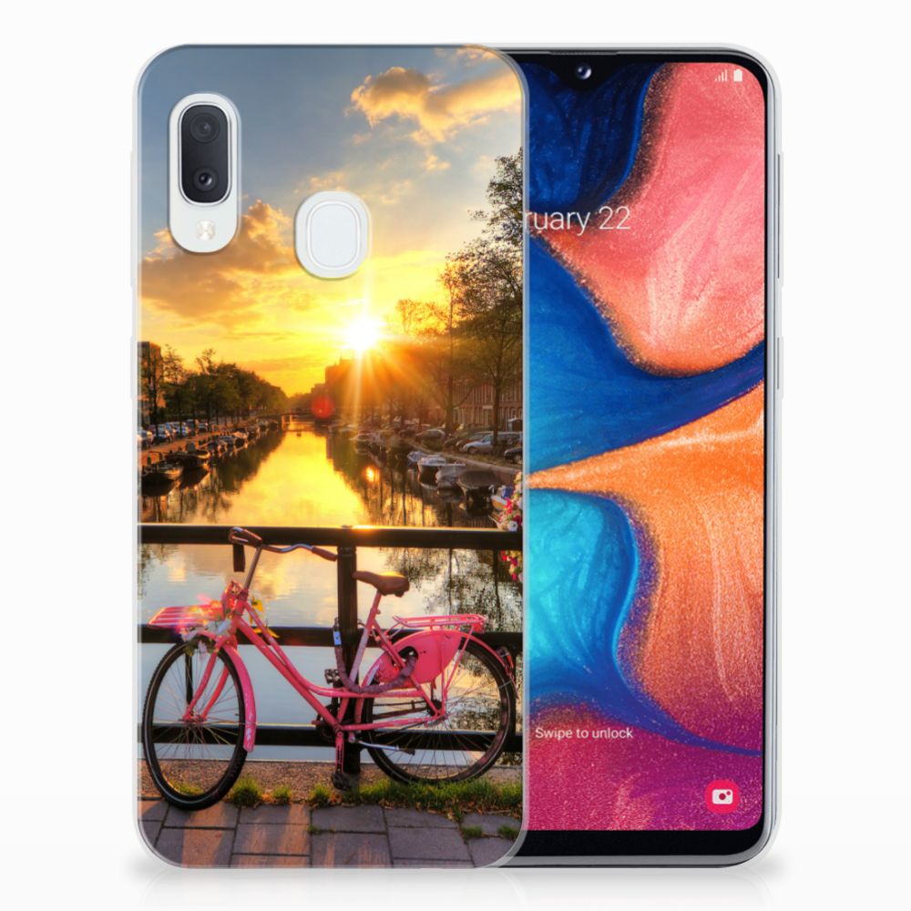 Samsung Galaxy A20e Siliconen Back Cover Amsterdamse Grachten