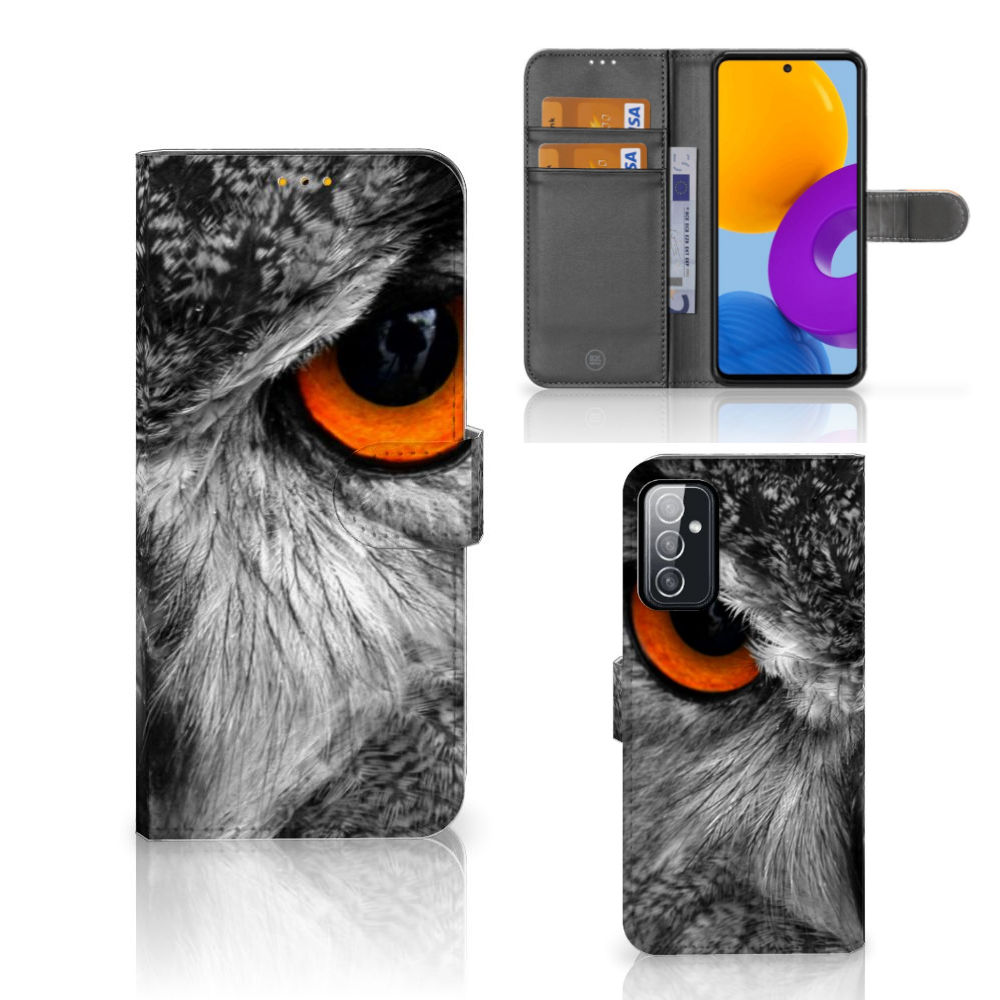 Samsung Galaxy M52 Telefoonhoesje met Pasjes Uil