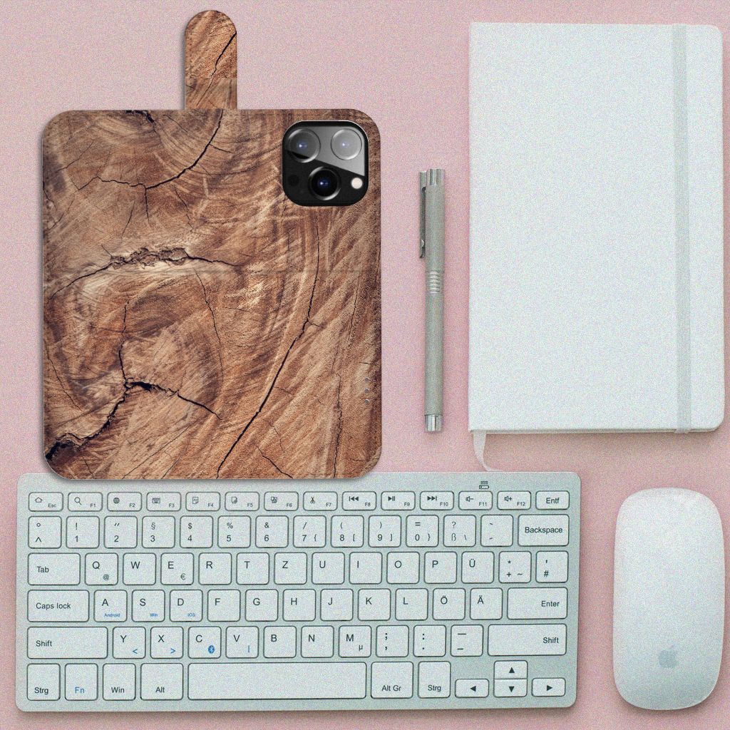 iPhone 14 Pro Max Book Style Case Tree Trunk