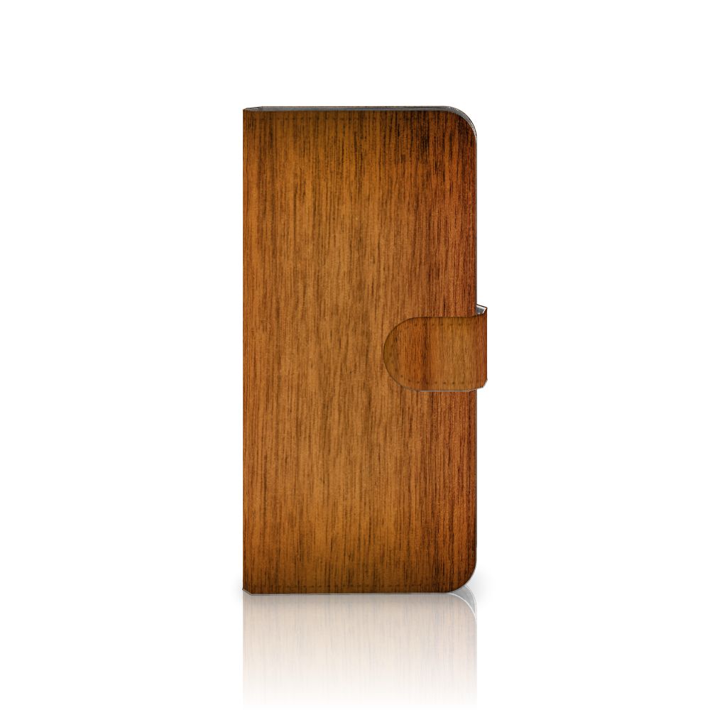 Motorola Edge 20 Lite Book Style Case Donker Hout