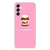 Samsung Galaxy A14 5G Siliconen Case Nut Boyfriend met illustratie van chocoladepasta op een roze achtergrond.