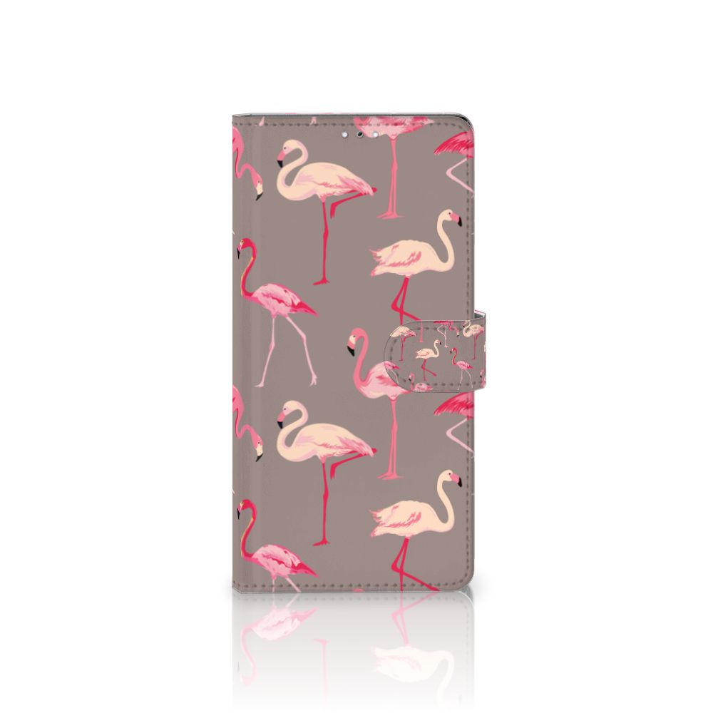 Samsung Galaxy S22 Ultra Telefoonhoesje met Pasjes Flamingo