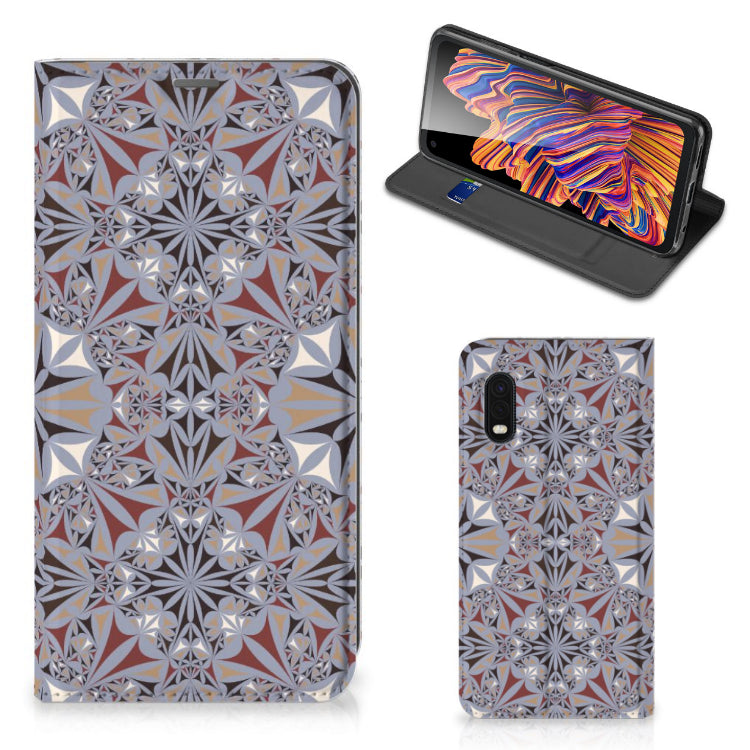 Samsung Xcover Pro Standcase Flower Tiles