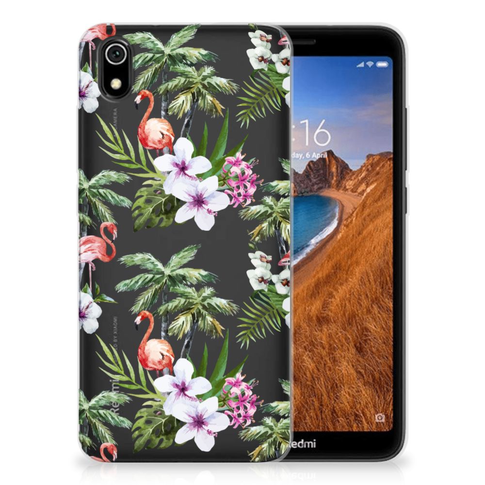 Xiaomi Redmi 7A TPU Hoesje Flamingo Palms